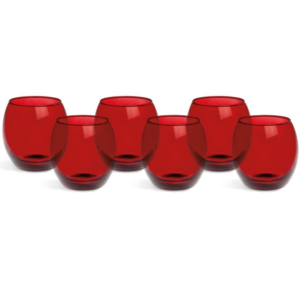 Acquista online Excelsa ensemble 6 Verre Corinto verre soufflé rouge Cl.40,5 cod.61181 Excelsa